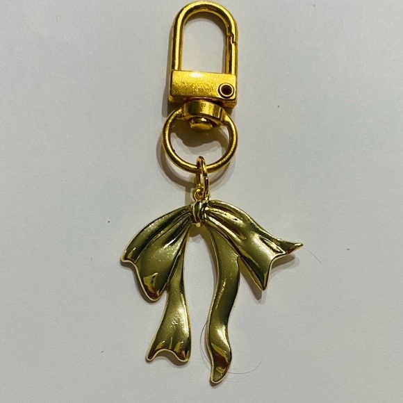 Handmade Accessories - Gold Bow Bag Charm